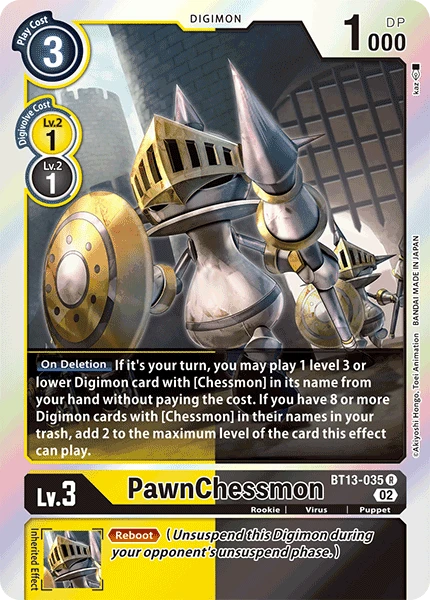 Digimon Card Game Sammelkarte BT13-035 PawnChessmon