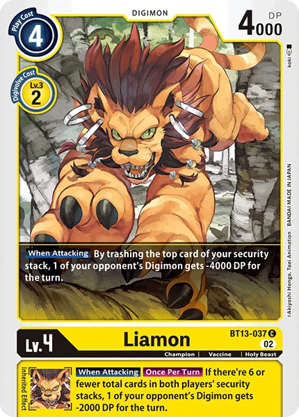 Digimon Card Game Sammelkarte BT13-037 Liamon