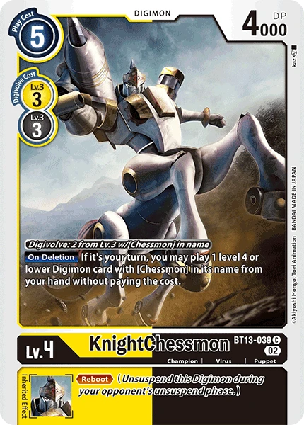 Digimon Card Game Sammelkarte BT13-039 KnightChessmon