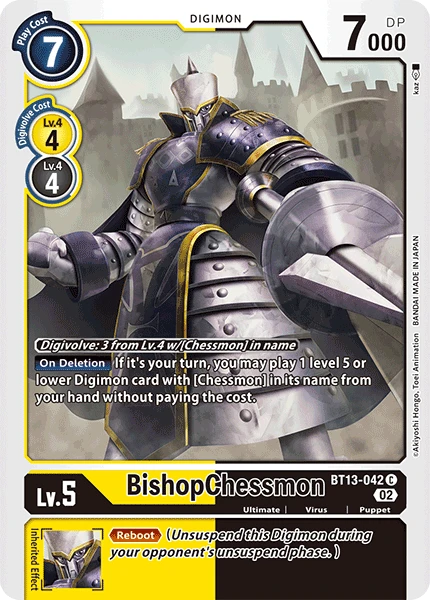 Digimon Card Game Sammelkarte BT13-042 BishopChessmon