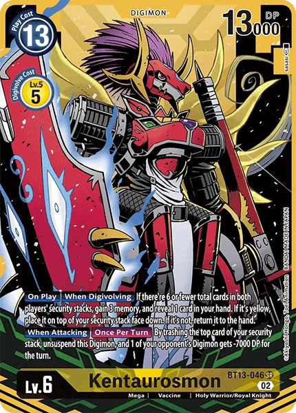 Digimon Card Game Sammelkarte BT13-046 Kentaurosmon alternatives Artwork 1