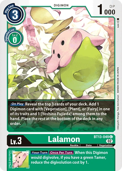 Digimon Card Game Sammelkarte BT13-049 Lalamon