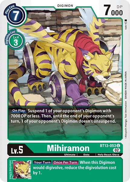 Digimon Card Game Sammelkarte BT13-053 Mihiramon