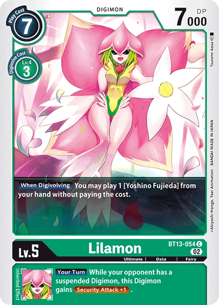 Digimon Card Game Sammelkarte BT13-054 Lilamon