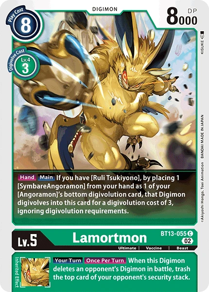 Digimon Card Game Sammelkarte BT13-055 Lamortmon