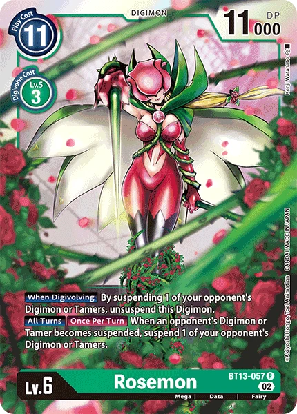 Digimon Card Game Sammelkarte BT13-057 Rosemon