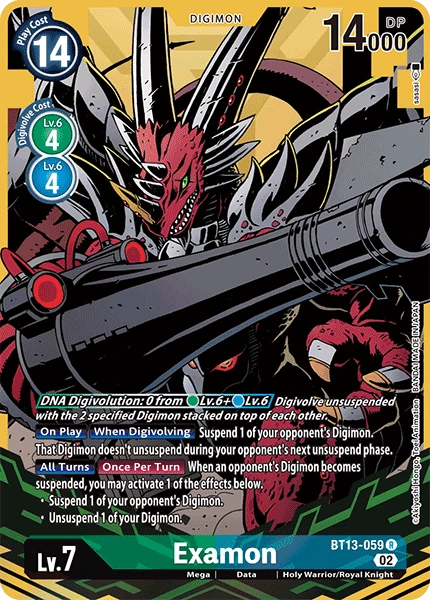 Digimon Card Game Sammelkarte BT13-059 Examon alternatives Artwork 1
