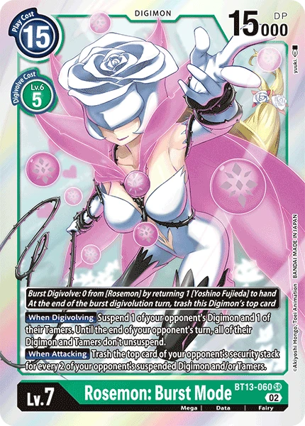 Digimon Card Game Sammelkarte BT13-060 Rosemon: Burst Mode