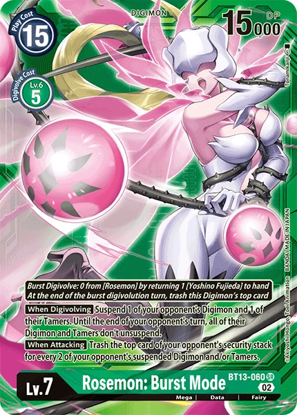 Digimon Card Game Sammelkarte BT13-060 Rosemon: Burst Mode alternatives Artwork 2