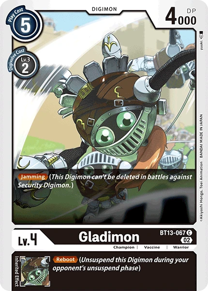 Digimon Card Game Sammelkarte BT13-067 Gladimon