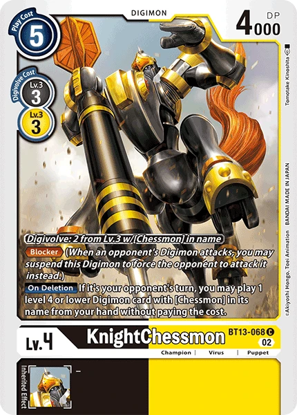 Digimon Card Game Sammelkarte BT13-068 KnightChessmon
