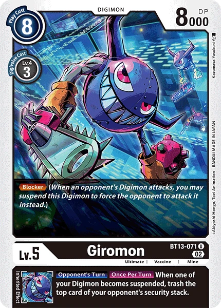 Digimon Card Game Sammelkarte BT13-071 Giromon