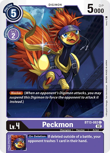 Digimon Card Game Sammelkarte BT13-082 Peckmon