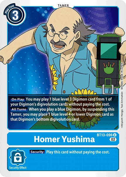 Digimon Card Game Sammelkarte BT13-096 Homer Yushima
