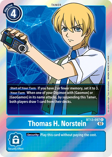 Digimon Card Game Sammelkarte BT13-097 Thomas H. Norstein
