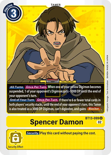 Digimon Card Game Sammelkarte BT13-099 Spencer Damon