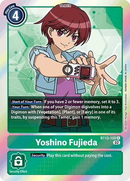 Digimon Card Game Sammelkarte BT13-100 Yoshino Fujieda
