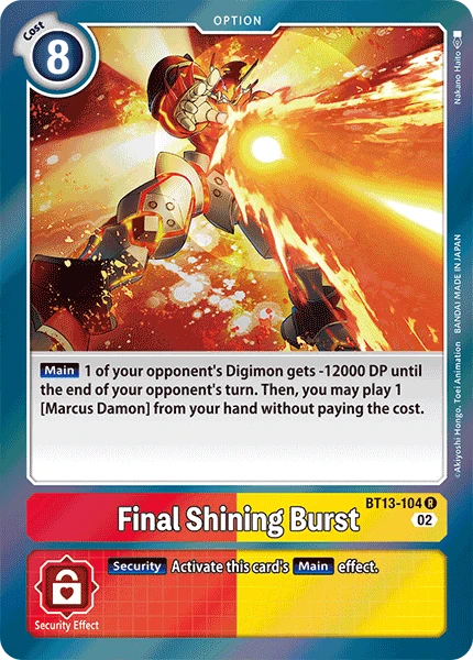 Digimon Card Game Sammelkarte BT13-104 Final Shining Burst