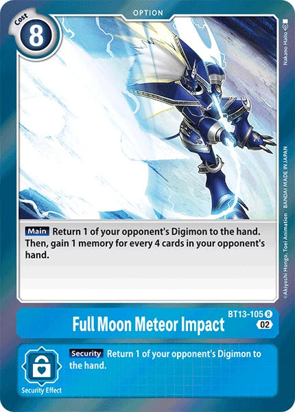 Digimon Card Game Sammelkarte BT13-105 Full Moon Meteor Impact