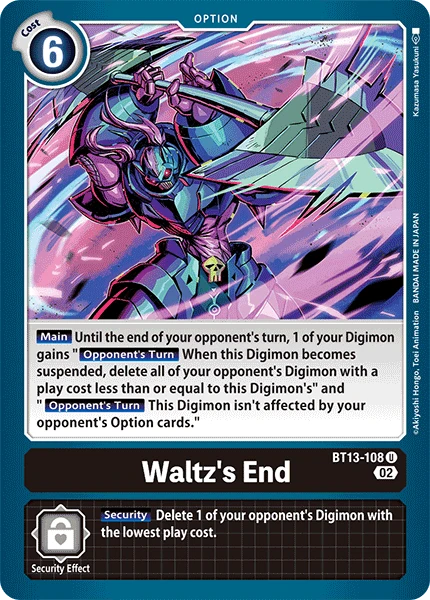 Digimon Card Game Sammelkarte BT13-108 Waltz's End
