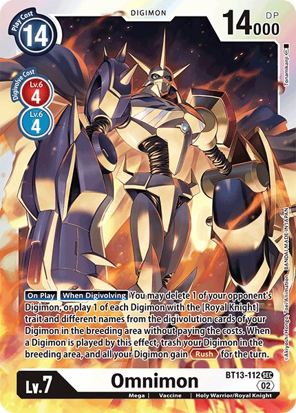 Digimon Card Game Sammelkarte BT13-112 Omnimon