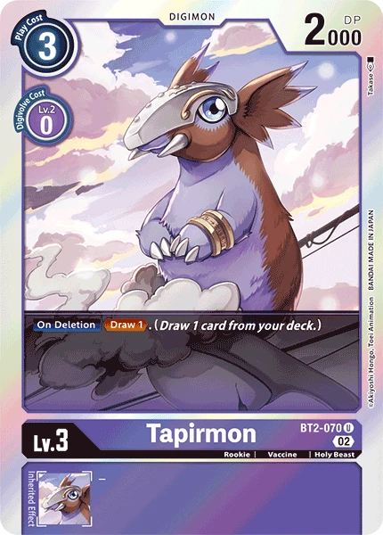 Digimon Card Game Sammelkarte BT2-070 Tapirmon alternatives Artwork 2