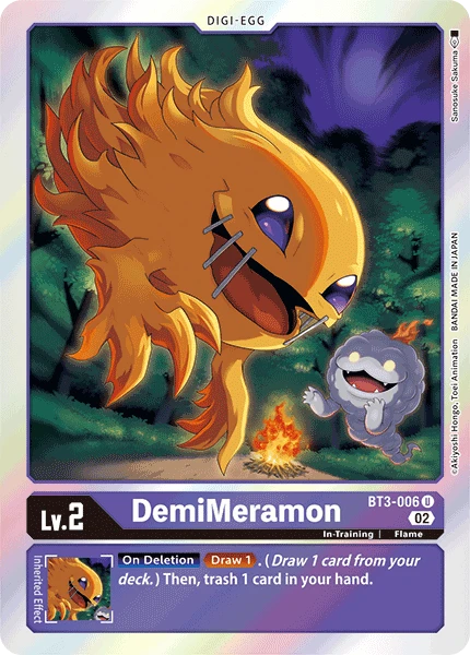 Digimon Card Game Sammelkarte BT3-006 DemiMeramon alternatives Artwork 3