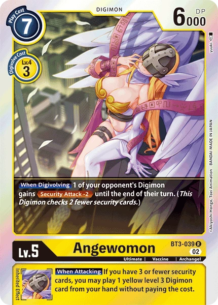 Digimon Card Game Sammelkarte BT3-039 Angewomon alternatives Artwork 2