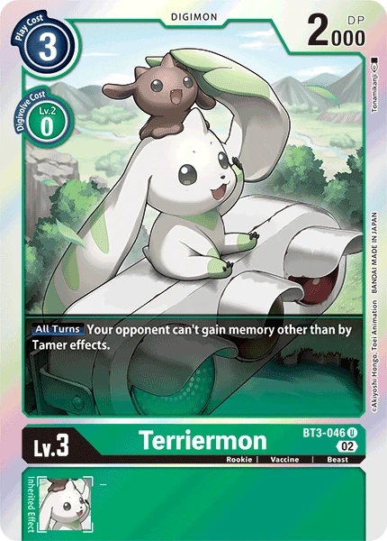 Digimon Card Game Sammelkarte BT3-046 Terriermon alternatives Artwork 2