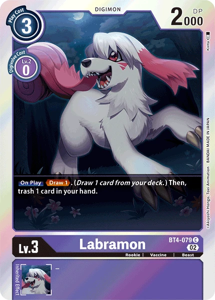 Digimon Card Game Sammelkarte BT4-079 Labramon alternatives Artwork 2