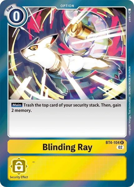 Digimon Card Game Sammelkarte BT4-104 Blinding Ray alternatives Artwork 1
