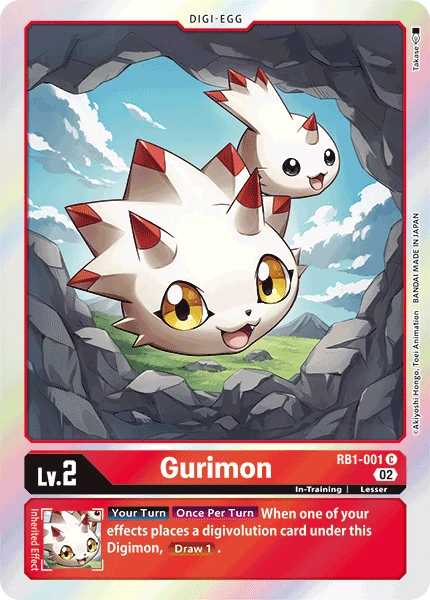 Digimon Card Game Sammelkarte RB1-001 Gurimon