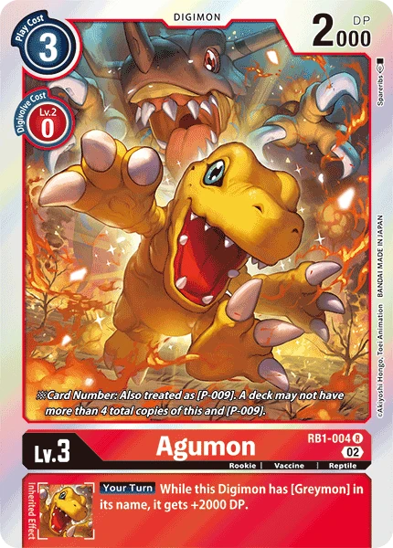 Digimon Card Game Sammelkarte RB1-004 Agumon