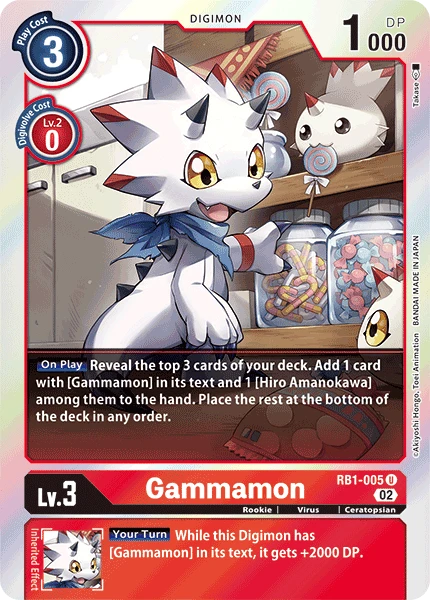Digimon Card Game Sammelkarte RB1-005 Gammamon
