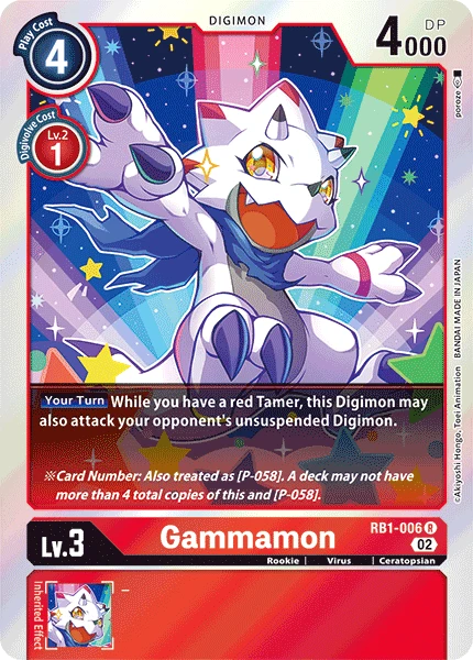 Digimon Card Game Sammelkarte RB1-006 Gammamon