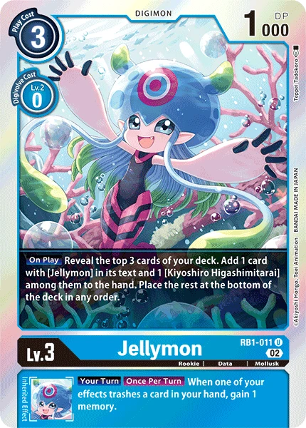 Digimon Card Game Sammelkarte RB1-011 Jellymon