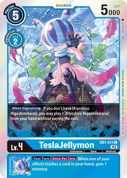 Digimon Card Game Sammelkarte RB1-013 TeslaJellymon