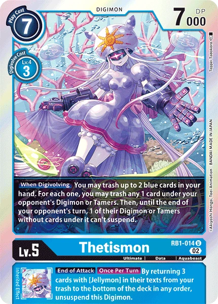 Digimon Card Game Sammelkarte RB1-014 Thetismon