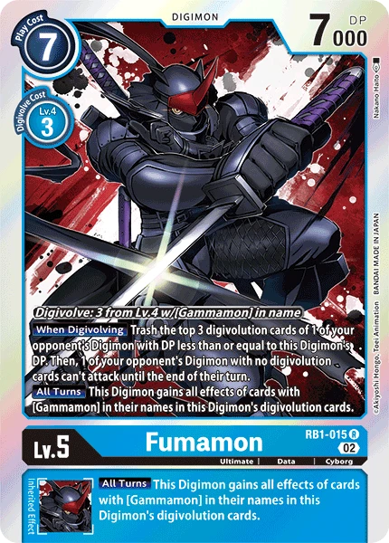 Digimon Card Game Sammelkarte RB1-015 Fumamon