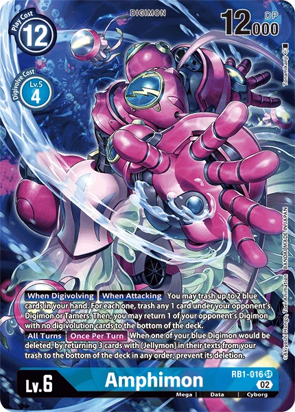 Digimon Card Game Sammelkarte RB1-016 Amphimon alternatives Artwork 1
