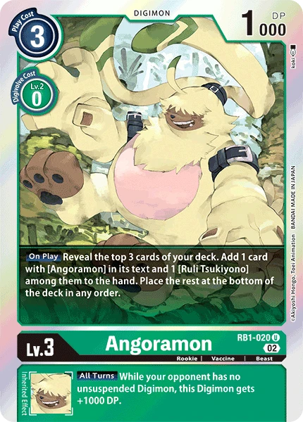Digimon Card Game Sammelkarte RB1-020 Angoramon