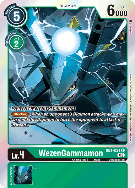 Digimon Card Game Sammelkarte RB1-021 WezenGammamon