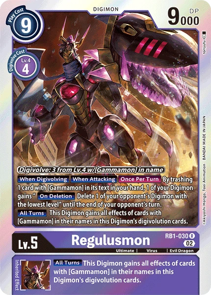 Digimon Card Game Sammelkarte RB1-030 Regulusmon