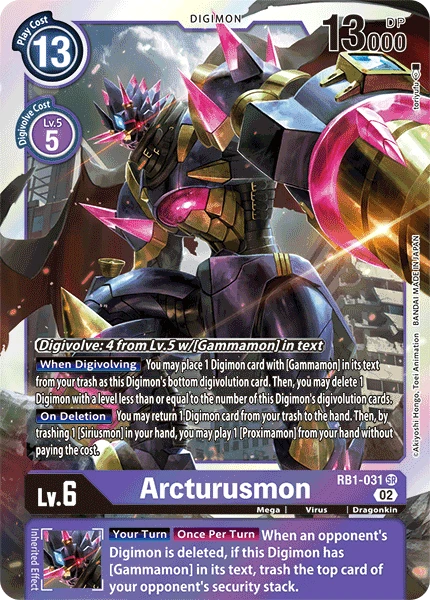 Digimon Card Game Sammelkarte RB1-031 Arcturusmon