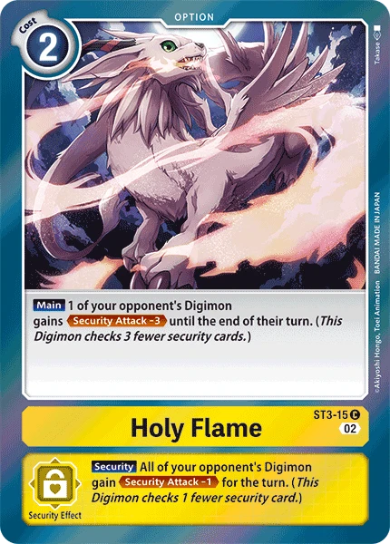 Digimon Card Game Sammelkarte ST3-15 Holy Flame alternatives Artwork 1