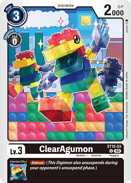Digimon Card Game Sammelkarte ST15-03 ClearAgumon