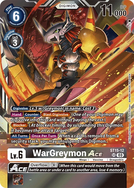 Digimon Card Game Sammelkarte ST15-12 WarGreymon Ace