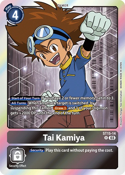 Digimon Card Game Sammelkarte ST15-14 Tai Kamiya