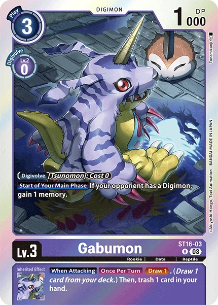 Digimon Card Game Sammelkarte ST16-03 Gabumon