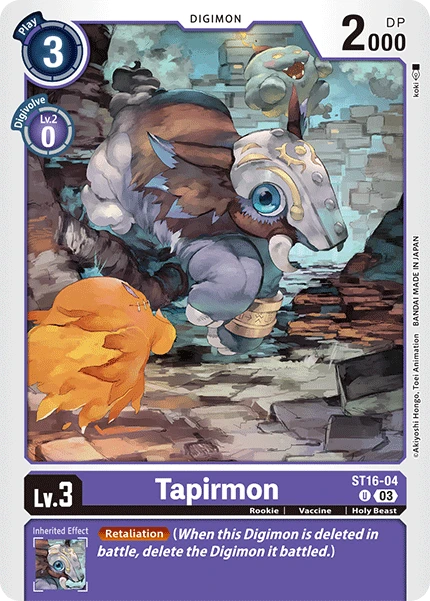 Digimon Card Game Sammelkarte ST16-04 Tapirmon